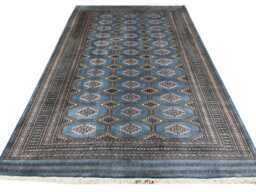 7x10 Flint Gray Bokhara Rug - 2.00x3.00 Bedroom Luxury Area Turkish Fine Quality Afghan - thumbnail 1