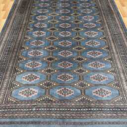 7x10 Flint Gray Bokhara Rug - 2.00x3.00 Bedroom Luxury Area Turkish Fine Quality Afghan - thumbnail 2