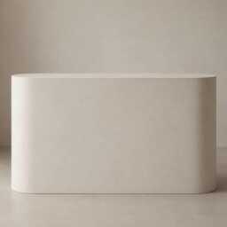 Microcement Oval Pill Reception Desk - thumbnail 3
