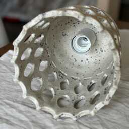 Handmade Speckled Ceramic Pendant Light - Boho Farmhouse Lighting - thumbnail 3