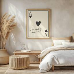 Ace Of Hearts Print - How Lucky Are We Poster, Anniversary Gift - thumbnail 1