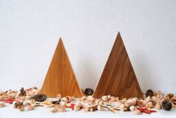 Wood Christmas Tree, Set Of 2 Rustic Decor Wooden Farmhouse Mini Tree