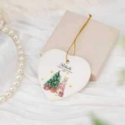 Baby's First Christmas Bauble, Personalised Baby 1st Ornament With Cute Rabbit, New Tree Decor, Gift For Parent - thumbnail 3