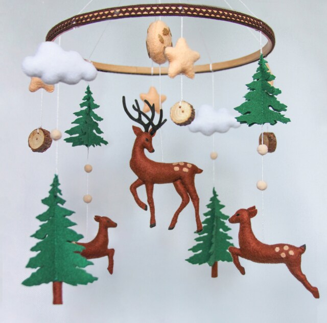 Baby Mobile Woodland With Deer - Mobile Nursery Nursery - image 1