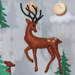 Baby Mobile Woodland With Deer - Mobile Nursery Nursery - thumbnail 3