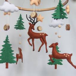 Baby Mobile Woodland With Deer - Mobile Nursery Nursery - thumbnail 2