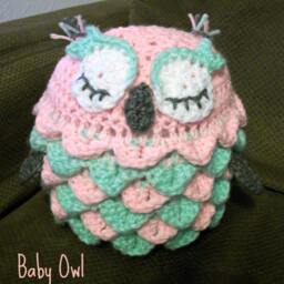 Owl Pillow Crochet Pattern, Pillow, Throw Decorative Bird - thumbnail 2