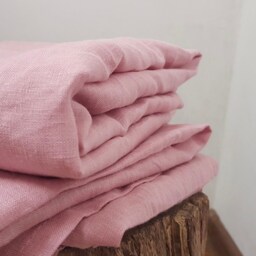 Pink Linen Sheet - Dusty Rose Linen Sheet Natural Bedding Organic Linen Sheets Full Size King Queen - thumbnail 2