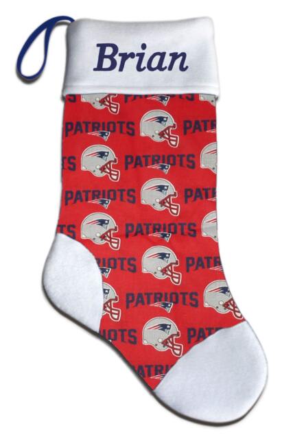 Personalized Nfl New England Patriots Football Christmas Stocking Embroidered