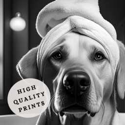 Labrador Bathroom Print Set, Funny Dog Wall Art, Animal Toilet Decor, Quirky Guest Poster, Lover Gift - thumbnail 2