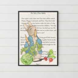 Peter Rabbit Inspired A4 Print, Book Art, Nursery Wall Decor, Literature Poster - thumbnail 4