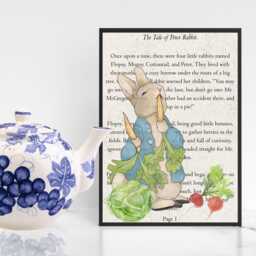 Peter Rabbit Inspired A4 Print, Book Art, Nursery Wall Decor, Literature Poster - thumbnail 3
