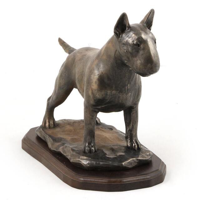 Bull Terrier, Exclusive Dog Woodenbase Statue, Limited Edition, Artdog - image 1