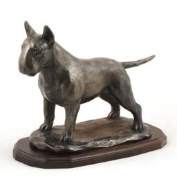 Bull Terrier, Exclusive Dog Woodenbase Statue, Limited Edition, Artdog - thumbnail 2