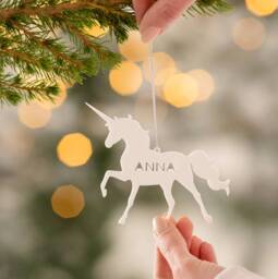Personalised Unicorn Christmas Decoration - thumbnail 1