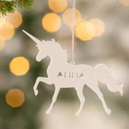 Personalised Unicorn Christmas Decoration - thumbnail 2