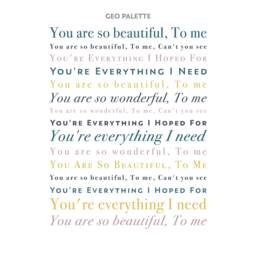 You Are So Beautiful By Joe Cocker Unframed Song Lyrics Print Gift - thumbnail 3
