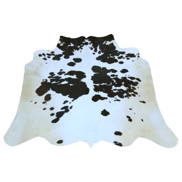 Chic Medium Cowhide Rug - Black & White Hair-On Leather For Sophisticated Spaces - image 1