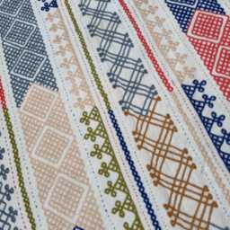 Hand-Embroidered Suzani Quilt - Cotton Bedding, Folk Art Textile, Vibrant Boho Reversible Throw - thumbnail 3