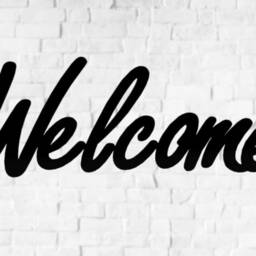 Welcome Metal Wall Art, Decor, Large Hanging Sign, House Entryway Front Door Decor - thumbnail 2