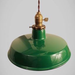 Vintage Pendant Light - Industrial Lighting Lamp with Benjamin Warehouse Shade Steampunk Factory Swag Hanging Chandelier - thumbnail 3
