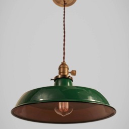 Vintage Pendant Light - Industrial Lighting Lamp with Benjamin Warehouse Shade Steampunk Factory Swag Hanging Chandelier - thumbnail 2