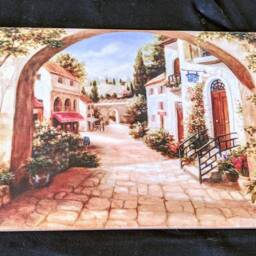 "Madrid Spain Ceramic Wall Art Tile, 8"" By 12" - thumbnail 3