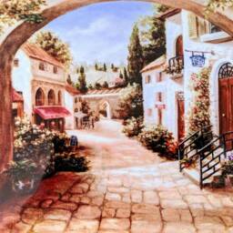 "Madrid Spain Ceramic Wall Art Tile, 8"" By 12" - thumbnail 2