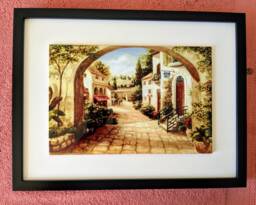 "Madrid Spain Ceramic Wall Art Tile, 8"" By 12"
