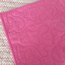 Butterfly Pillow Blanket, Girl, Quilted, Butterflies, Travel, Chevron, Pink, Cream, Flannel, Camping, Girl - thumbnail 4