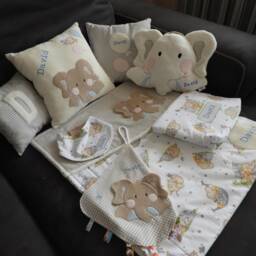 Personalized Elephant Pillow Baby Gift Christmas Gift Children's - thumbnail 3