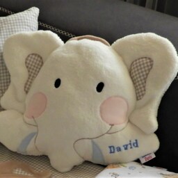 Personalized Elephant Pillow Baby Gift Christmas Gift Children's - thumbnail 2