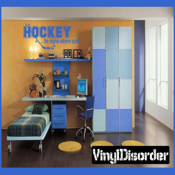 Hockey .. The Original Extreme Sport - Vinyl Wall Decal Quotes Sticker Sp011Hockeythevet - image 1