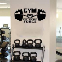Gym Wall Decal Motivational Workout Quote, Removable Vinyl Decor T723 - thumbnail 1