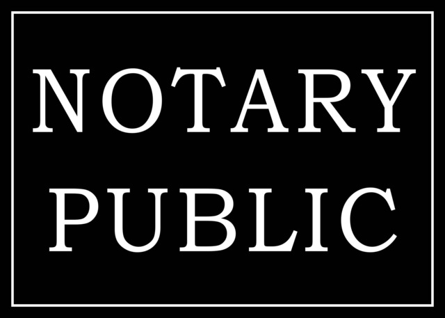 Notary Public Sign - 1 , 5 X 7 Sign, Sign Plate Plate, Symbol
