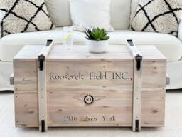 Coffee Table Chest Wooden Box Vintage Shabby Chic - thumbnail 1