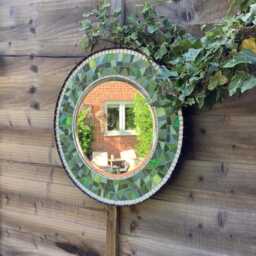 Handmade Mosaic Mirror Vibrant Multicolour Decorative Art Piece - thumbnail 4