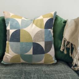 Retro Geometric Cushion Cover Scandi Home Decor - thumbnail 3
