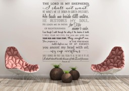"Vinyl Wall Art Decal - Psalm 23 ""The Lord Is My Shepherd" - thumbnail 1