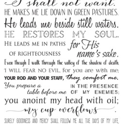 "Vinyl Wall Art Decal - Psalm 23 ""The Lord Is My Shepherd" - thumbnail 2