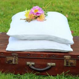 Stone Washed Linen Pillow Covers Set Of 2 Striped Envelope Pillowcases, Standard To King Sizes - thumbnail 3
