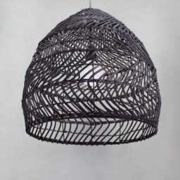 Rattan Pendant Light, Handwoven Ceiling Lamp, Vintage Lighting Fixture, Rustic Chandelier, Lampshade Width 17.7 - thumbnail 2