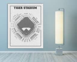 Vintage Detroit Tiger Stadium Seating Chart Print Photo, Matte, Or Canvas - thumbnail 1