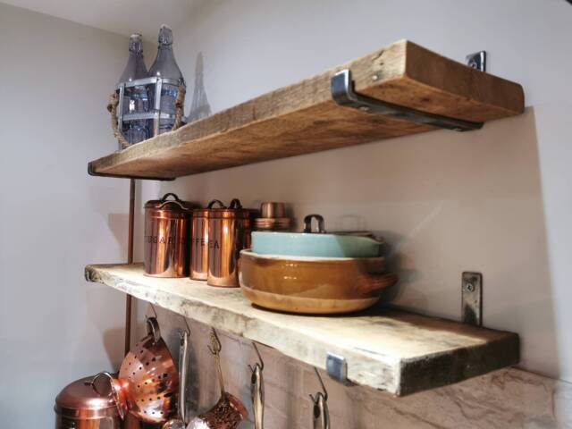 Industrial Scaffold Shelf Brackets - Heavy Duty Raw Steel Wall Supports UK Made Free Delivery - image 1