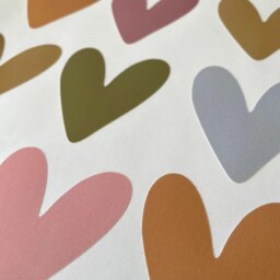 Rainbow Heart Fabric Wall Stickers - Eco-Friendly, Removable, Reusable Decals For Kids' Bedrooms, Playrooms & Nurseries - thumbnail 4