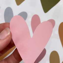 Rainbow Heart Fabric Wall Stickers - Eco-Friendly, Removable, Reusable Decals For Kids' Bedrooms, Playrooms & Nurseries - thumbnail 3