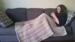 Chunky Braided Cabled Blanket
