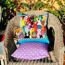 Hand Embroidery, Embroidered Pillow, Collector Gift, Collectible Xmas Gift Green Linen Cushion, Embroidery Cushion - thumbnail 3