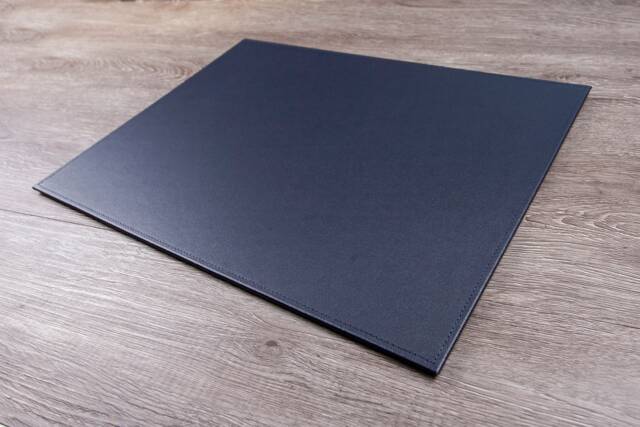 A3 Leather Desk Mat Handmade in England, Stitched Edge - image 1