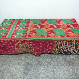 Kantha Quilt Indian Hand Quilted Cotton Bedspread Blanket Bedding Ralli - thumbnail 3